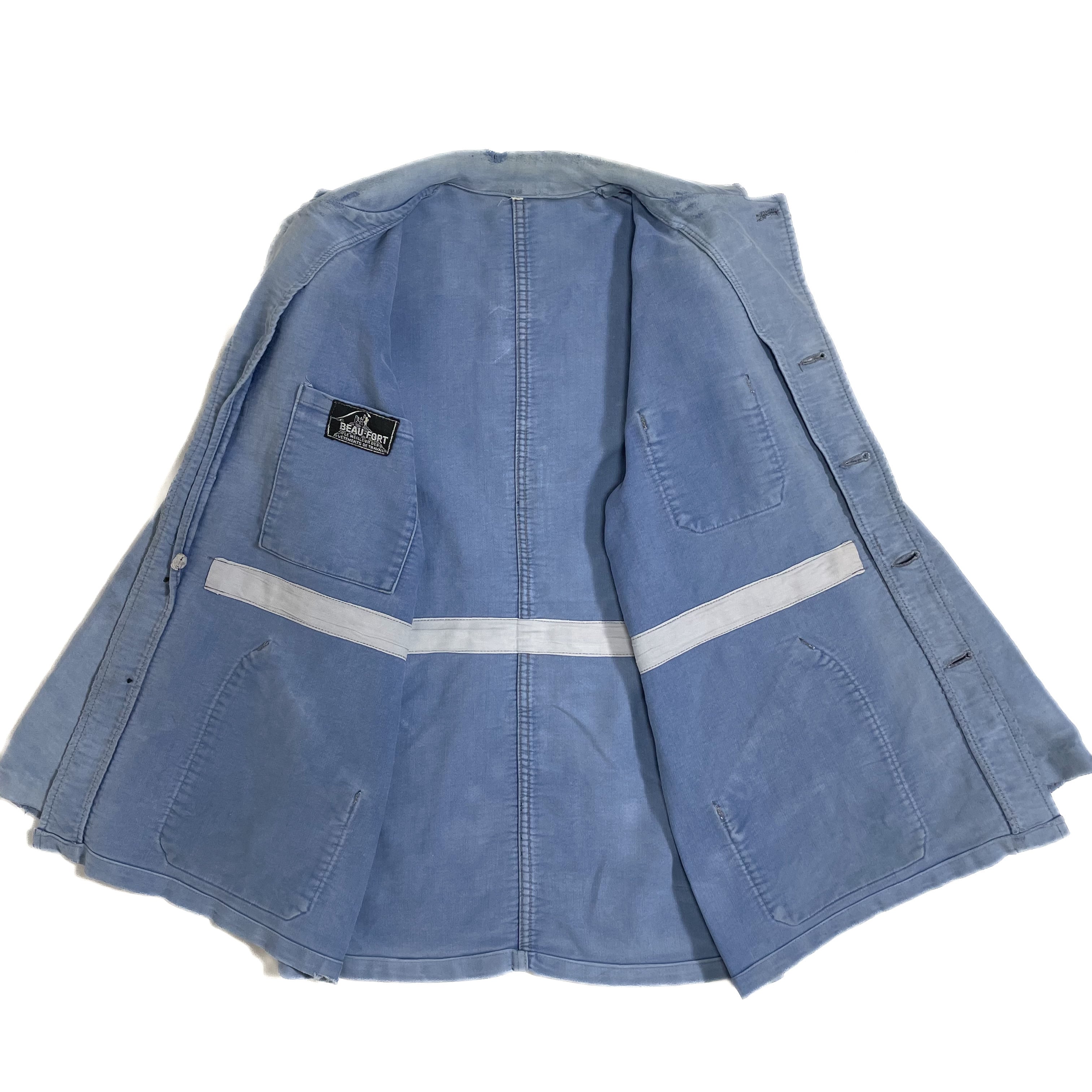 40s 50s フランスヴィンテージ BEAU FORT モールスキン ワーク