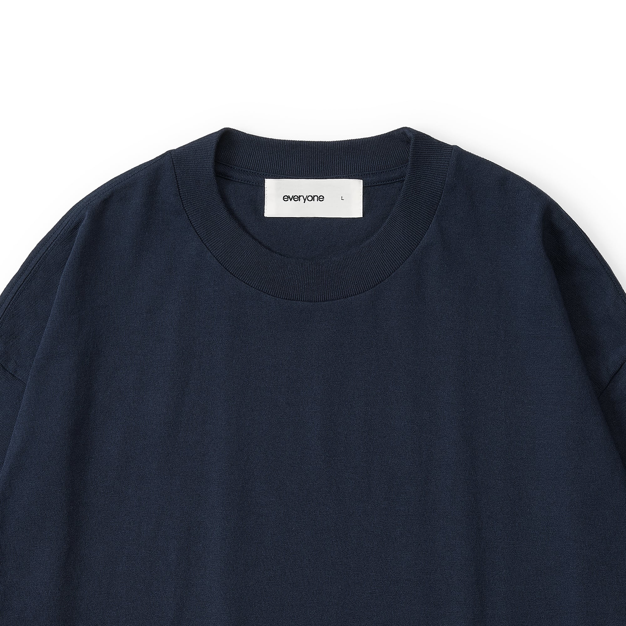everyone american cotton long sleeve tee shirt (NAVY) | everyone