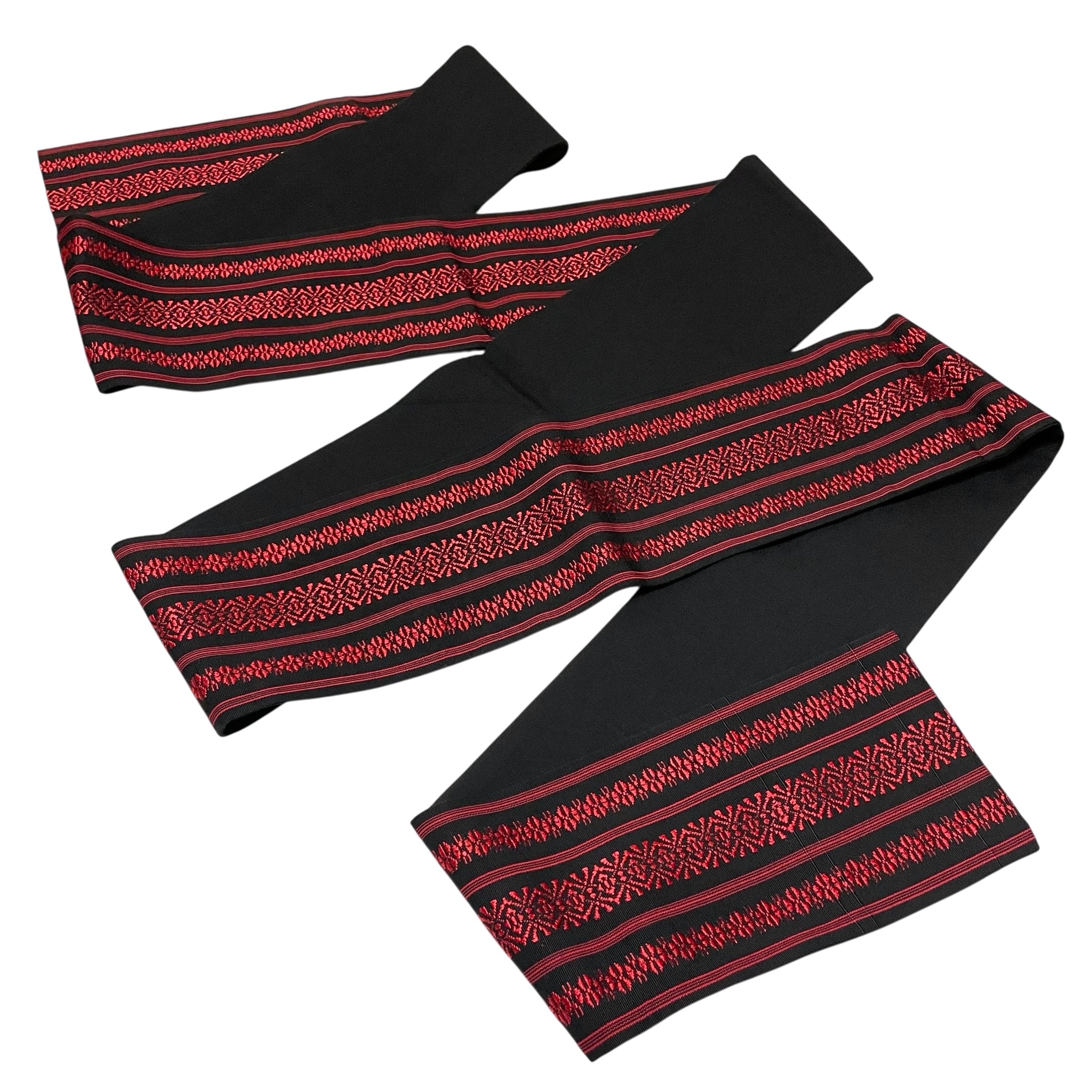 赤×黒の献上柄 半幅帯 | cocoa