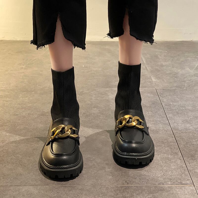 ストレッチブーツスプリングオータムスタイル薄手ソックス 靴 シューズ エラスティック 伸縮 春物 秋物 タイツ ストッキング 部族の婦人靴24836493448