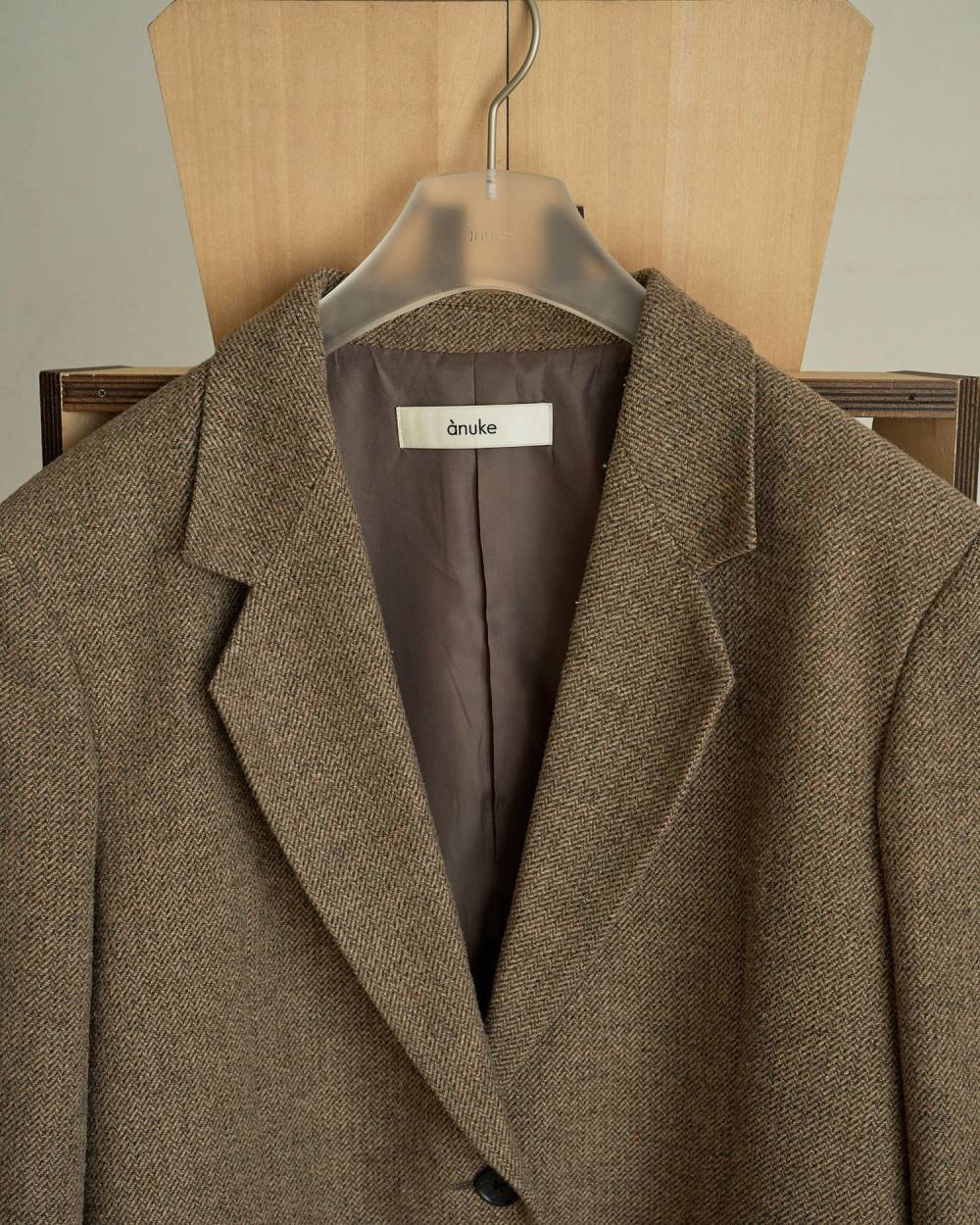 anuke(アンヌーク) Herringbone Wool Jacket | サウスオレンジ｜メンズ