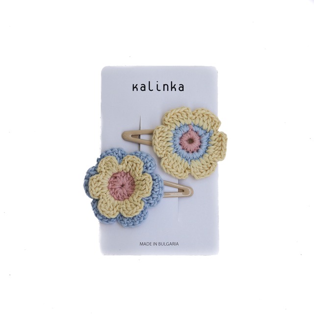 Kalinka / Flower Crochet Clip Set - Pineapple