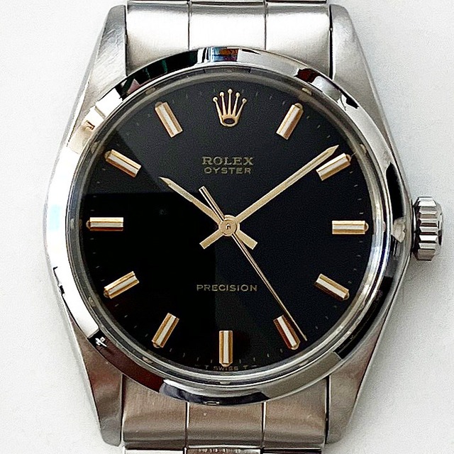 Rolex Oyster 6426 (22*****) Black matte dial with Gold indices