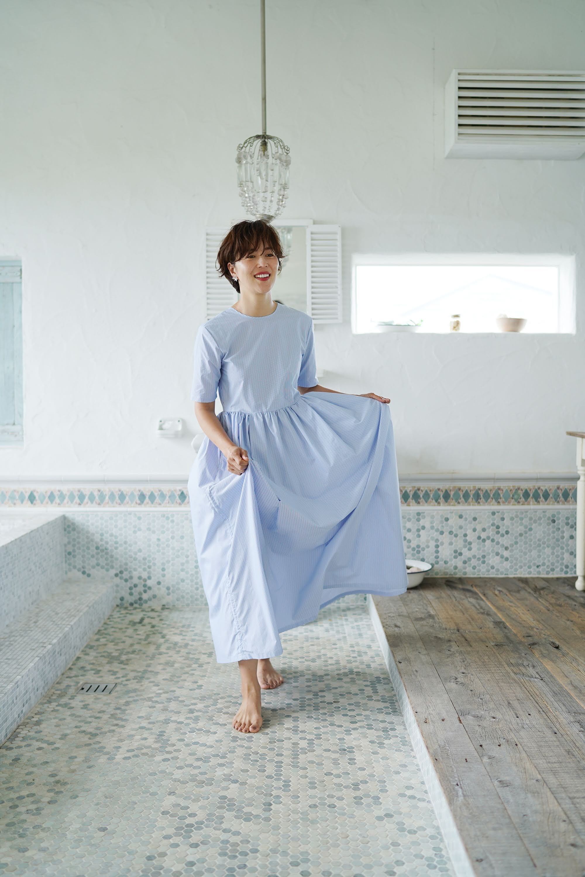 EVERYDAY DRESS stripe maxi | THE9SHOP 