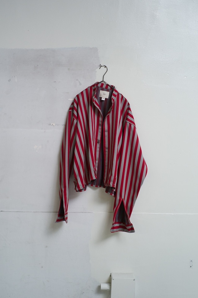 ZED "RED/SILVER STRIPE CROPPED SHIRT"