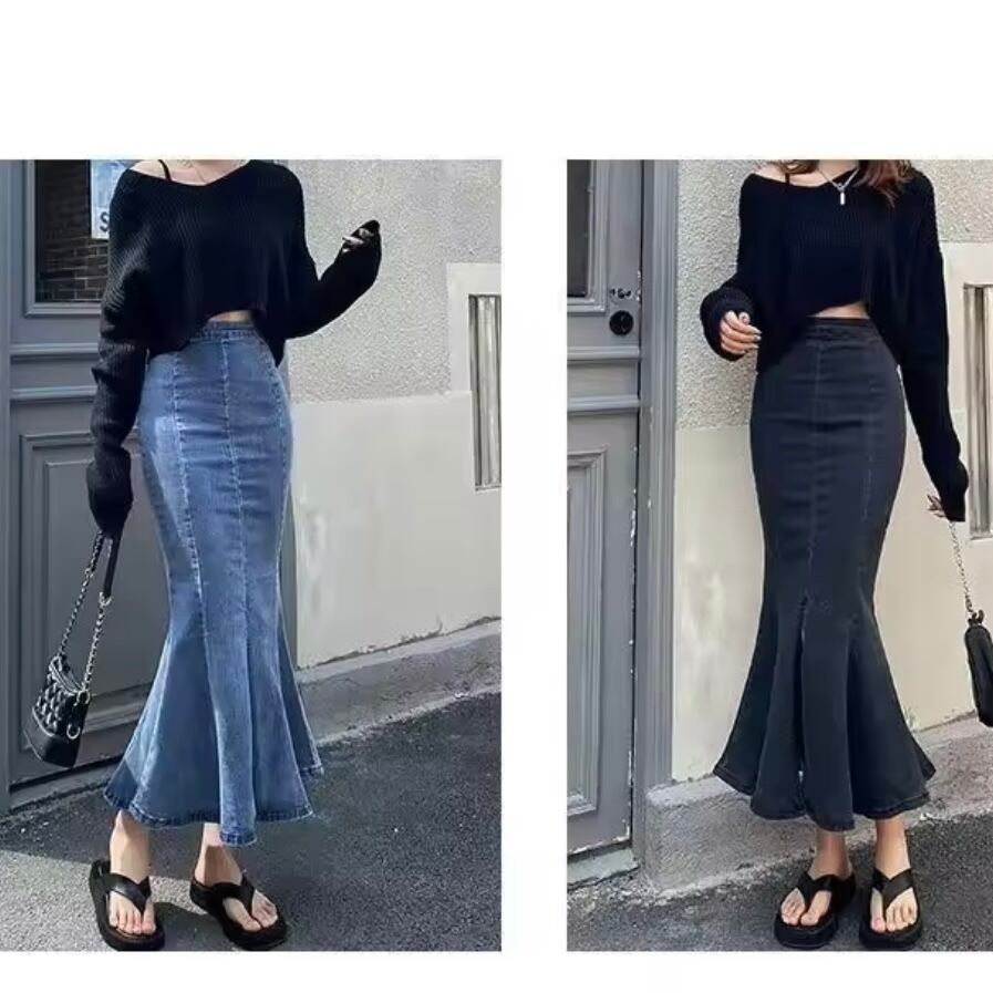 デニムマーメイドスカート