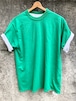 Dead Stock Vintage Double Face Green & White T Shirt Made In USA