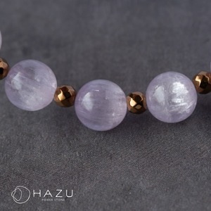 高ランク・クンツァイトブレス［クンツァイト／アメジスト／水晶／ヘマタイト］