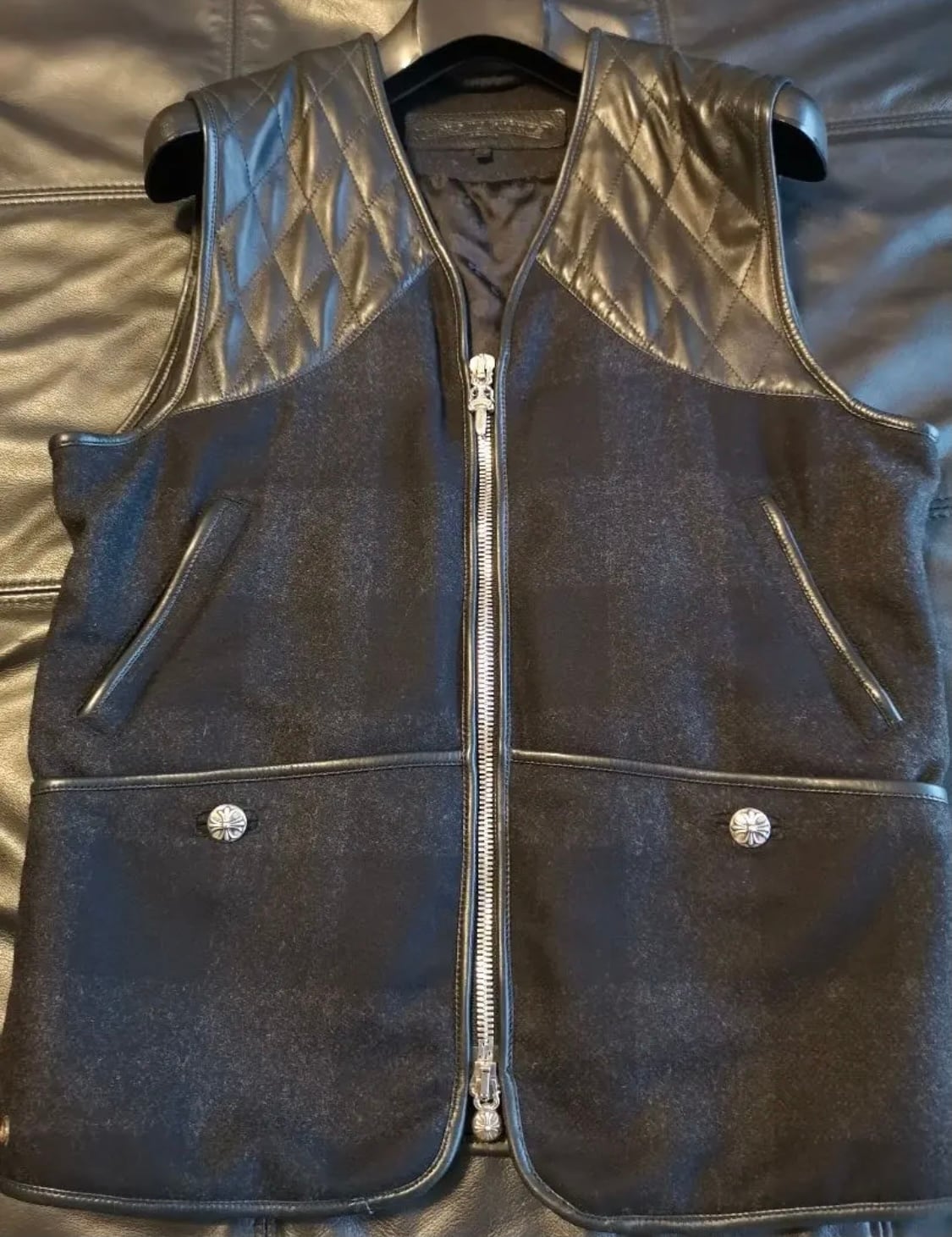 CHROME HEARTS クロムハーツ レザーベスト Shooting Gilet | Pay ID