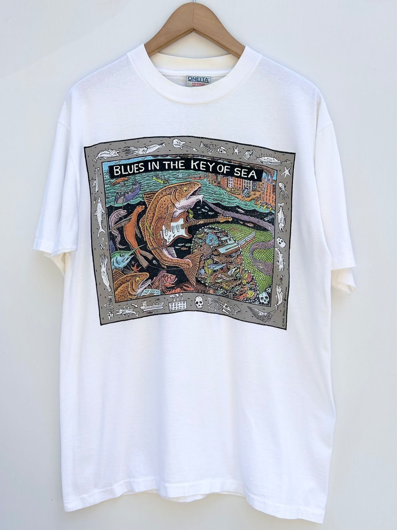 90s RAY TROLL ART Tee Size L