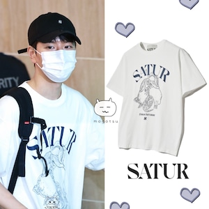 在庫少なめ★Stray Kids スンミン 着用!!【SATUR】Capri Citron Drawing Summer Graphic T-Shirt Resort Ivory