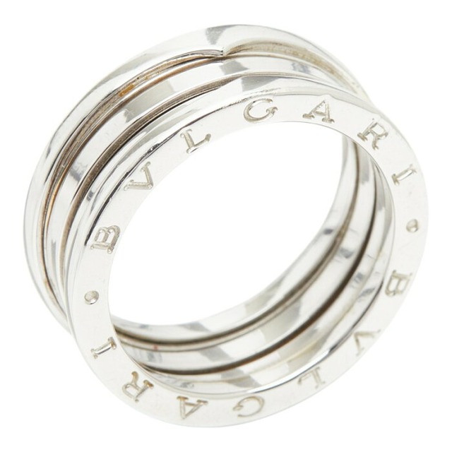 ブルガリ ビーゼロワン 2バンド リング 指輪 #63 K18WG ホワイトゴールド メンズ BVLGARI 【中古】