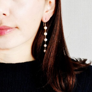 淡水パールロングピアス