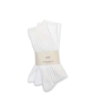 UNIVERSAL PRODUCTS. / 143-60904  3P COLOR SOCKS (WHITE)