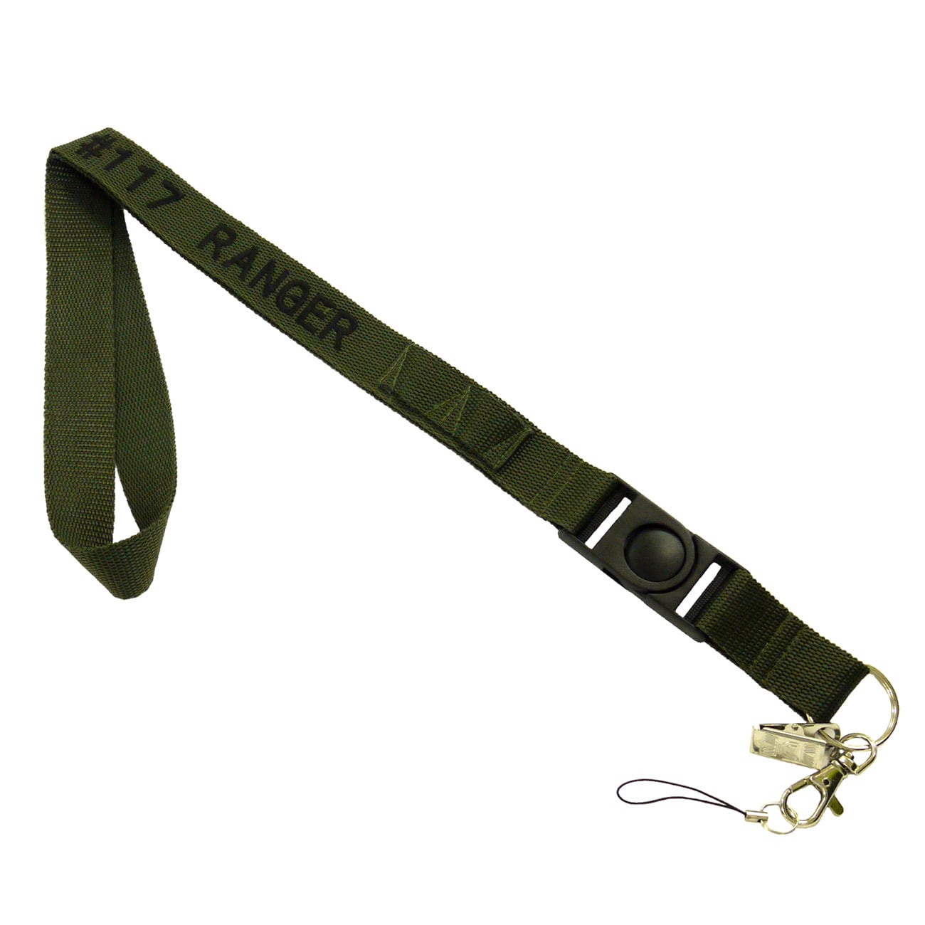 名入れ 自衛隊グッズ ネックストラップ タクティカル 耳栓ホルダー付き