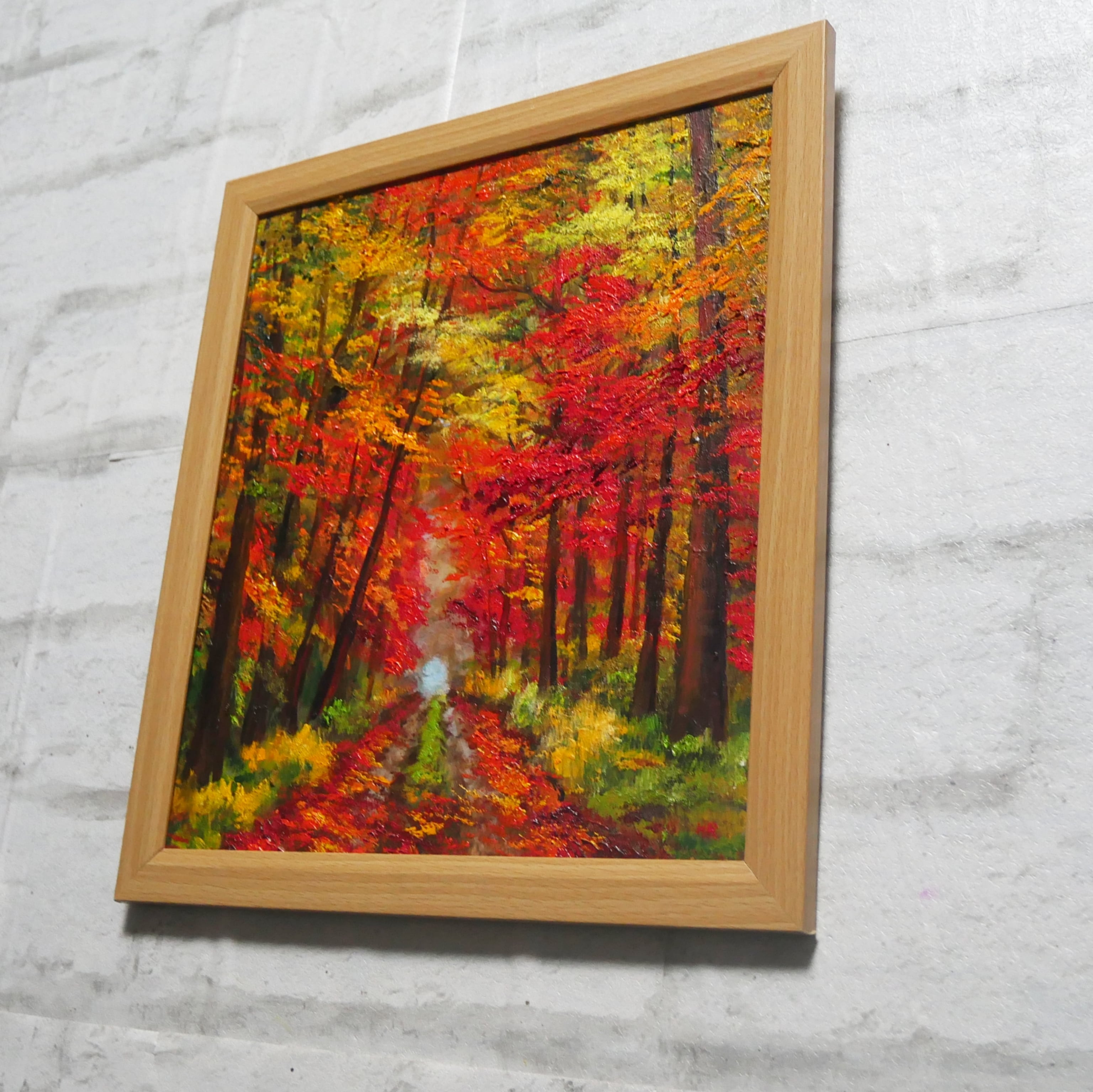 油絵 油彩 油彩画 絵 絵画 【紅葉の秋】 油絵 油彩 油彩画 絵 絵画