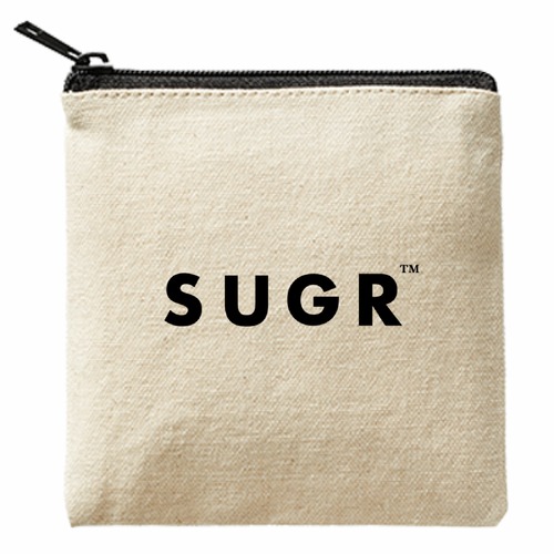 SUGR / canvas flat pouch ホワイト