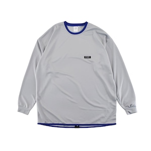 P Long T-shirts :ライトグレー/ブルー