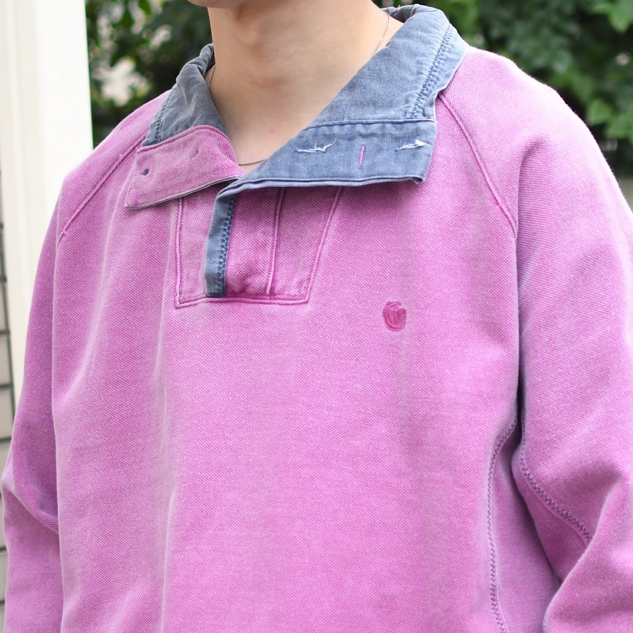 design half button sweat