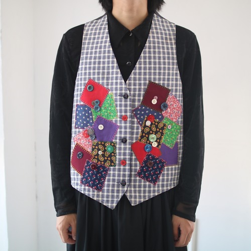 OLD crazy patchwork design vest