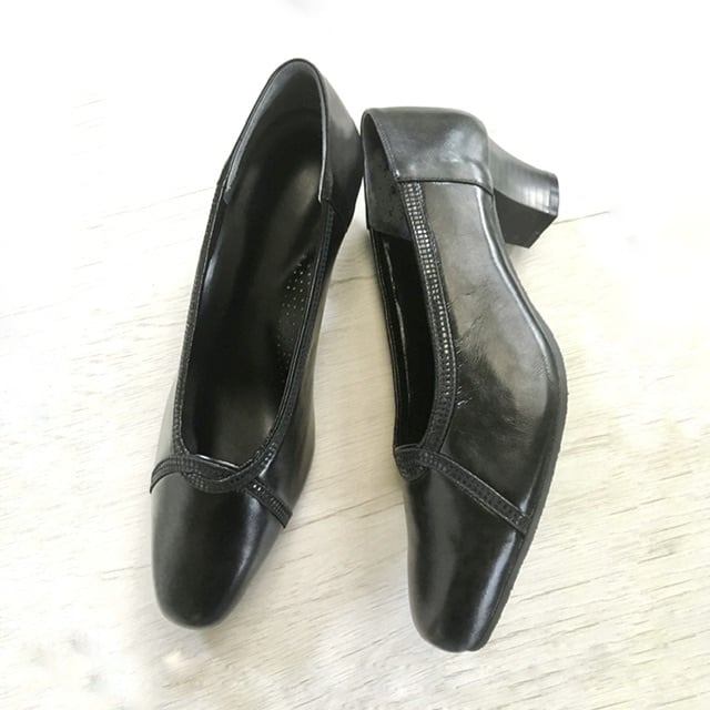 【21.0cm】ラメテープ飾りパンプス