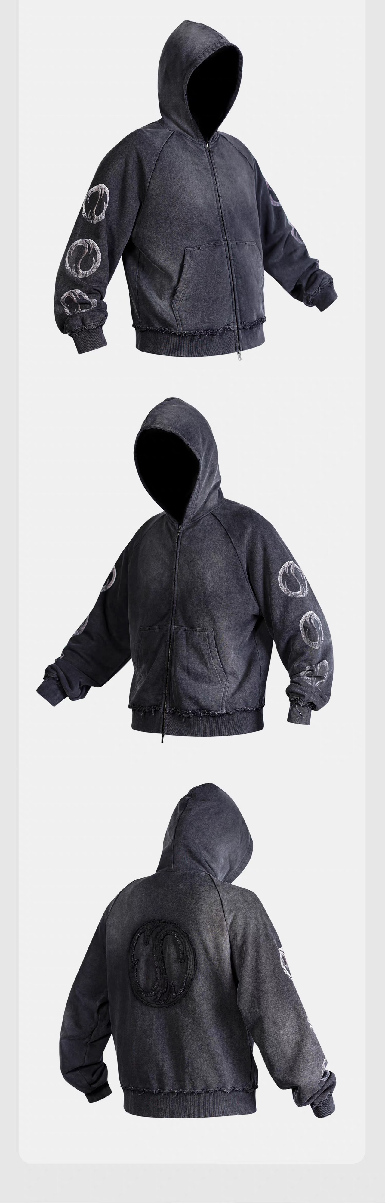 NOSUCISM 26AW 塩縮加工 ウォッシュド リメイク フーディー