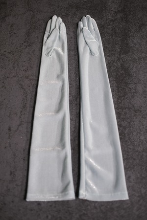 【Mame Kurogouchi】Lamé Jersey Evening Gloves - mint green -