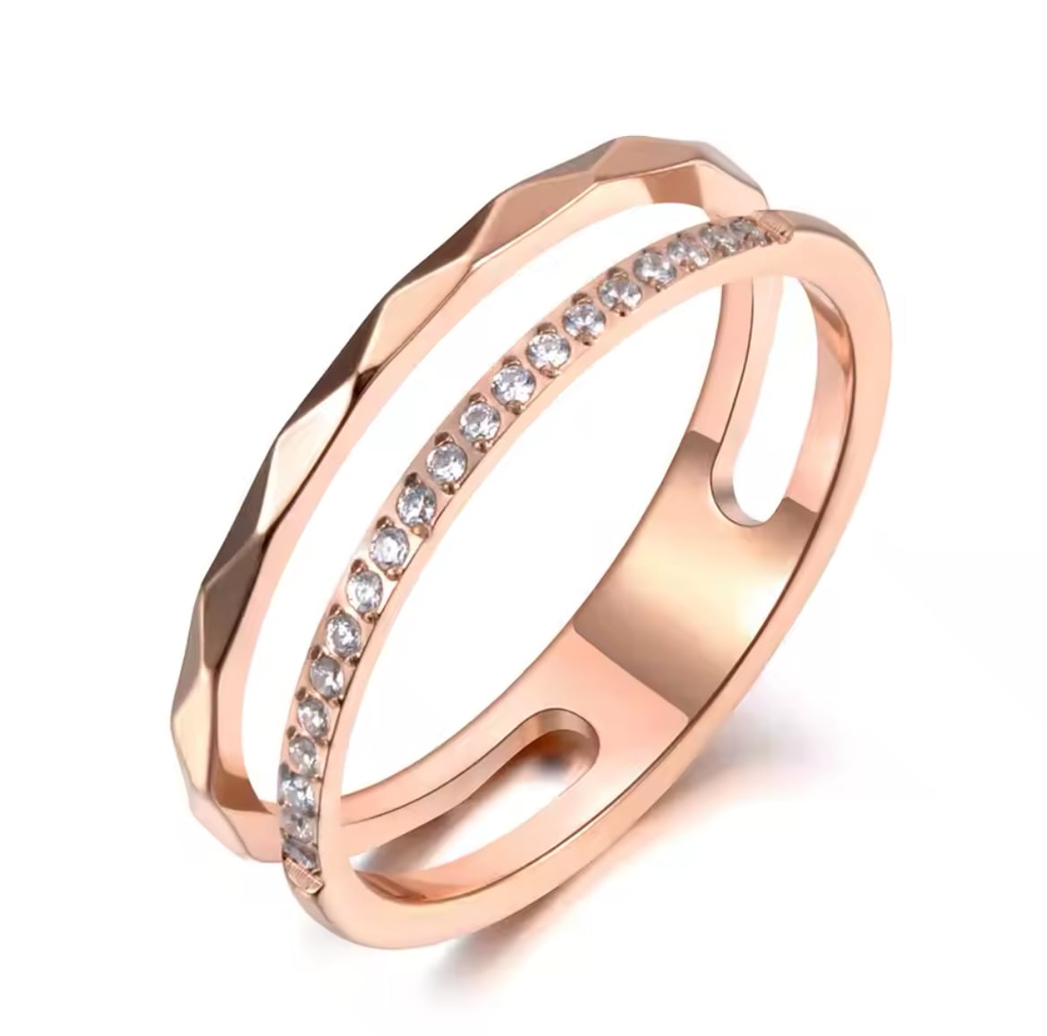 金アレ対応 きらきらレイヤー風リング(0739)