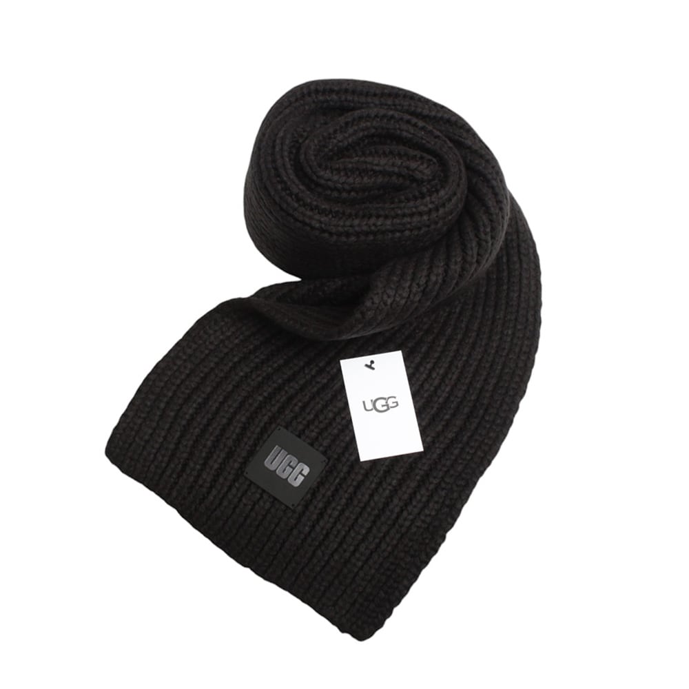 UGG マフラー Chunky Rib Scarf 101106-BLK 新品未使用正規品】アグ UGG Chunky Rib Scarf マフラー 101106
