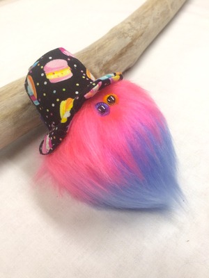 MAMEDENQ モコモコノコ 2tone ピンク×シアン