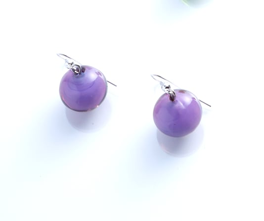 【Alessia (アレッシア)】 ピアス / イヤリング (パープル&クリア)