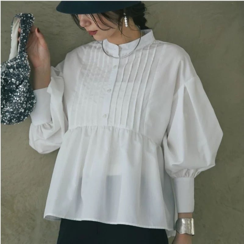 ランタンスリーブシャツ ◆2col YH8906