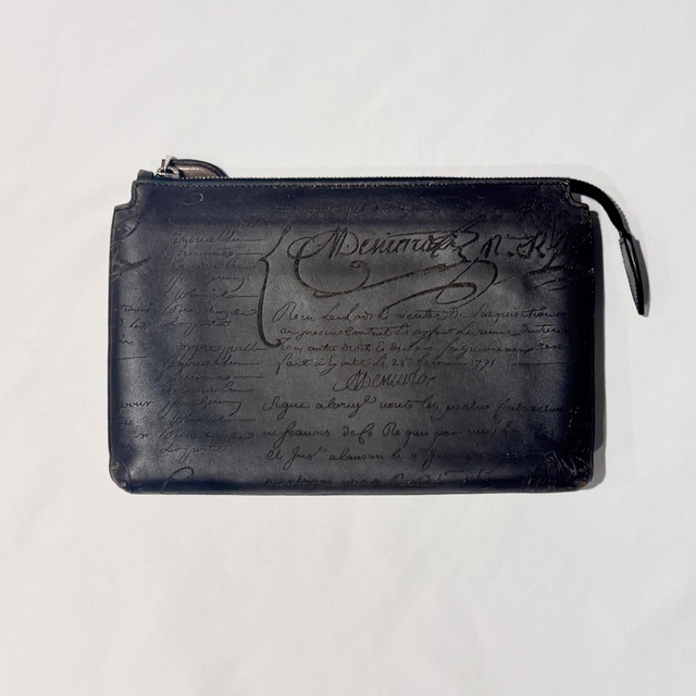 Berluti ベルルッティ テルシオ クラッチバッグ レザー パープル系