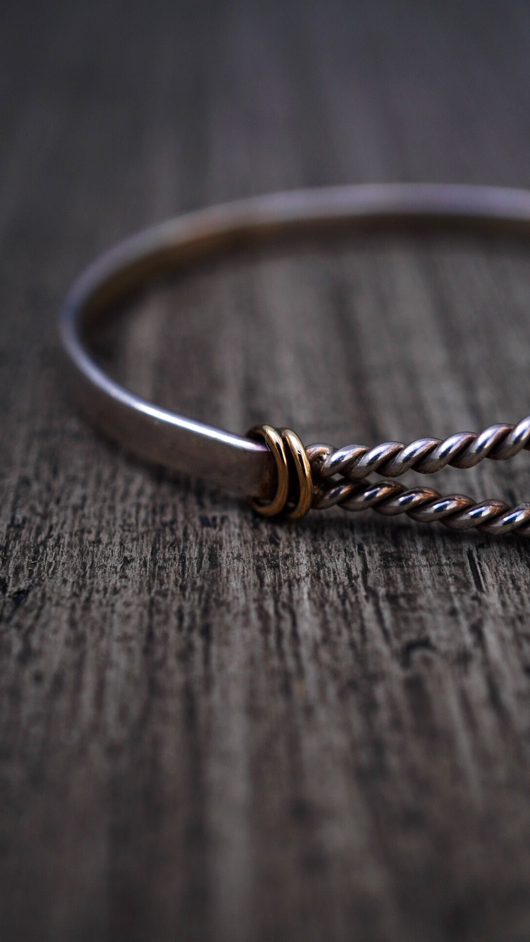 c225 オールドティファニー ダブルフック バングル k14 シルバー 925