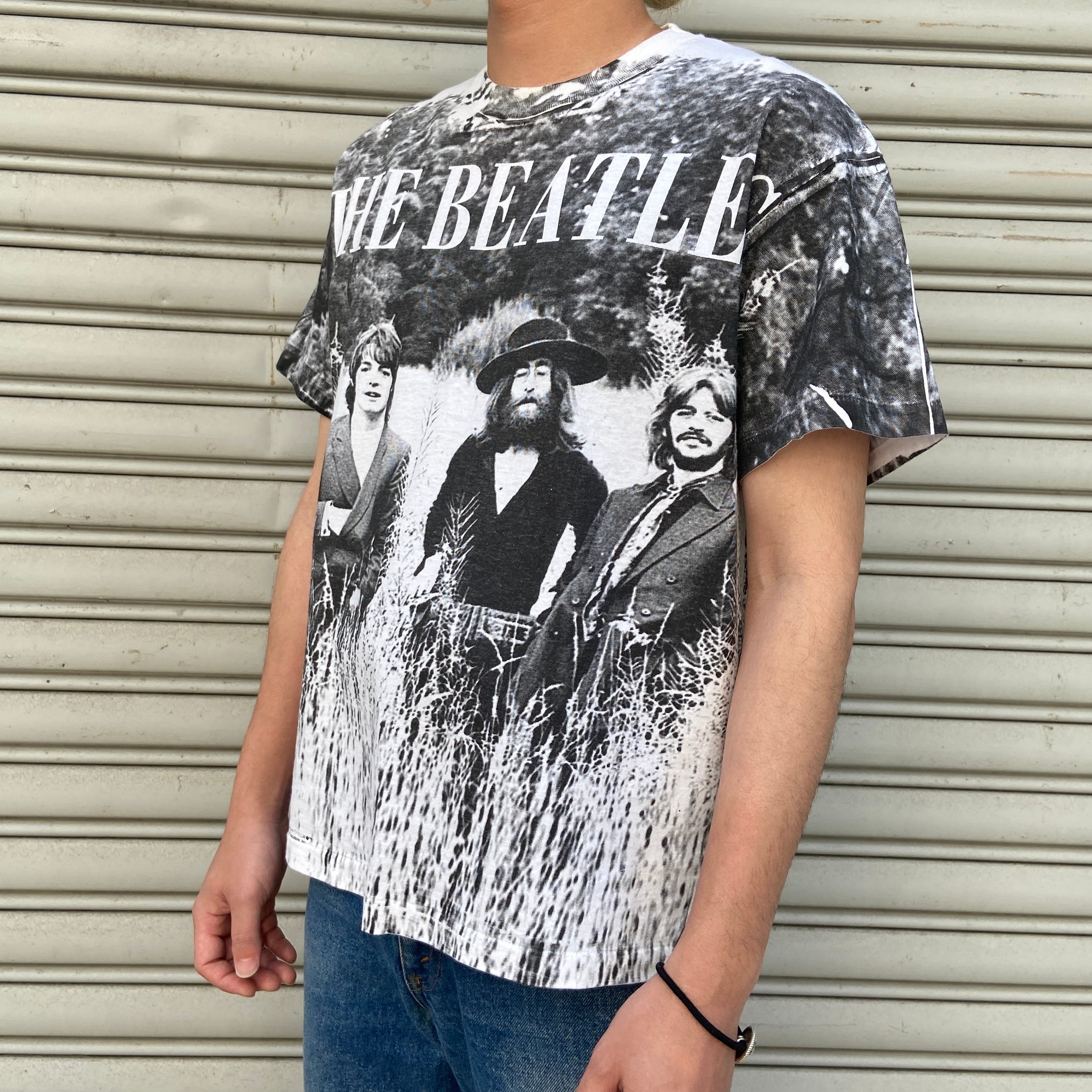 90s THE BEATLES 総柄Tシャツ ビートルズ ヘインズ L | 古着屋 Uan