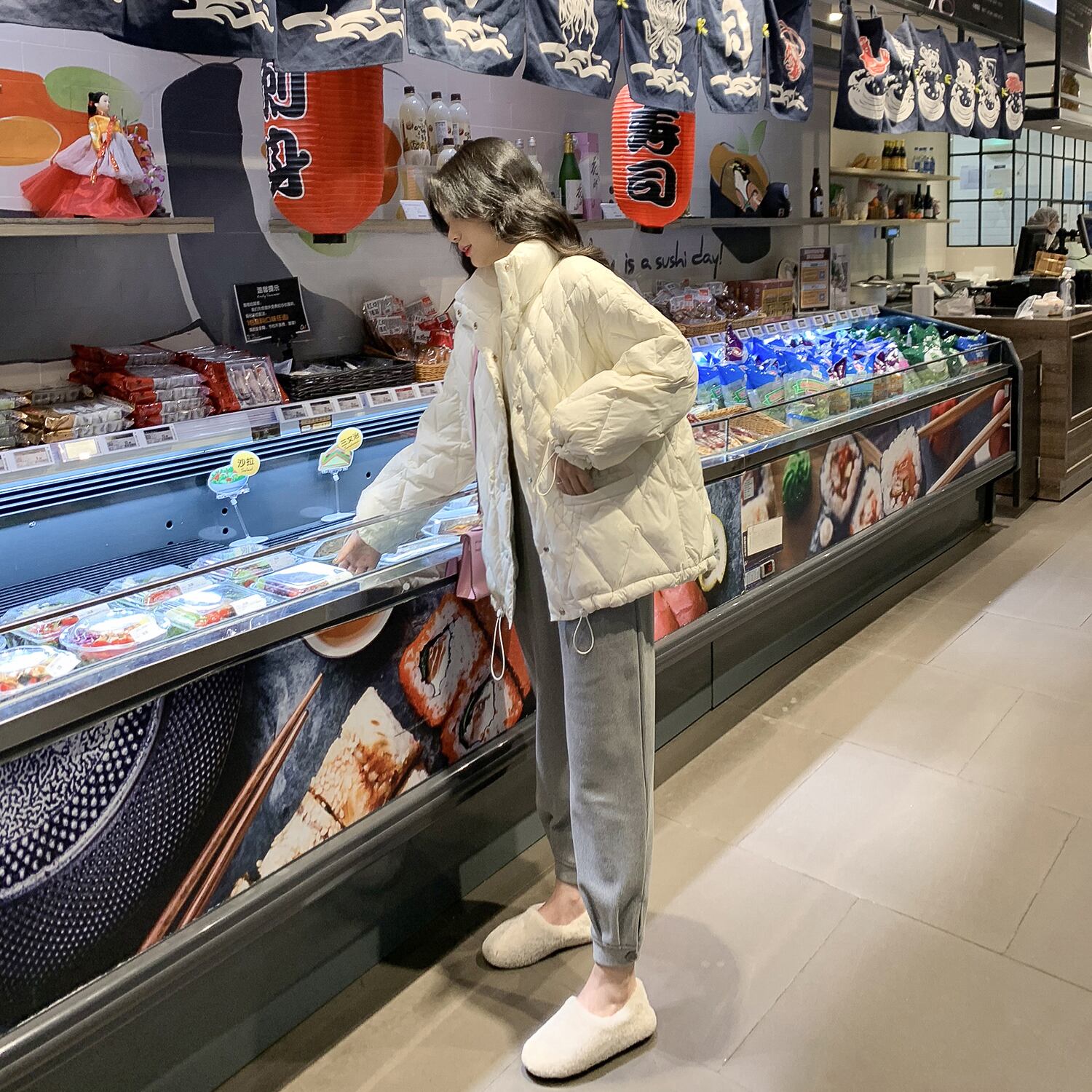 カラーホワイトショートジャケット ウィンターブラック 冬物 6Du_Shop_Women63863667359