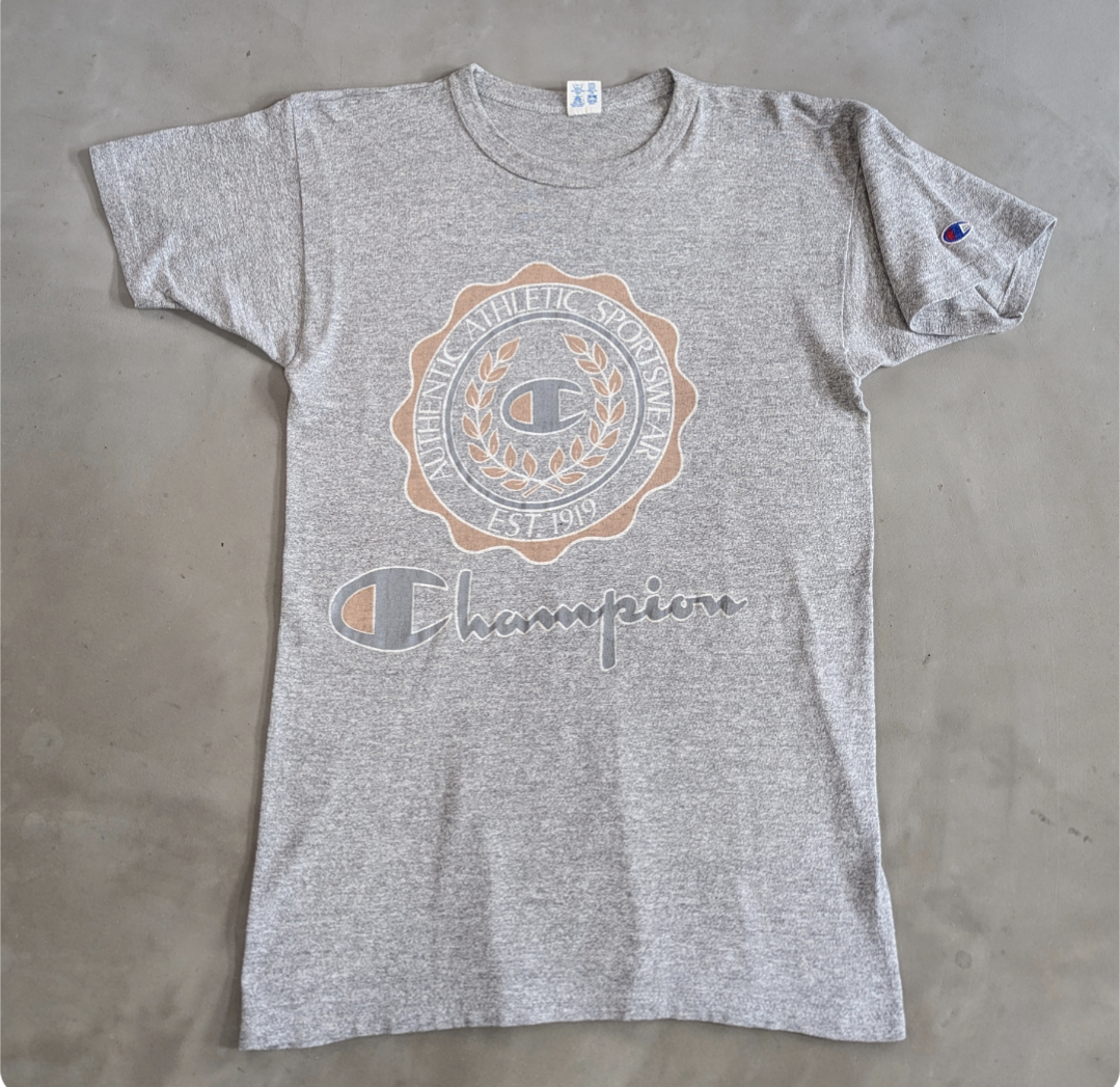 80s champion 88/12 print tee 小岩店