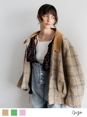 cocoon tweed blouson