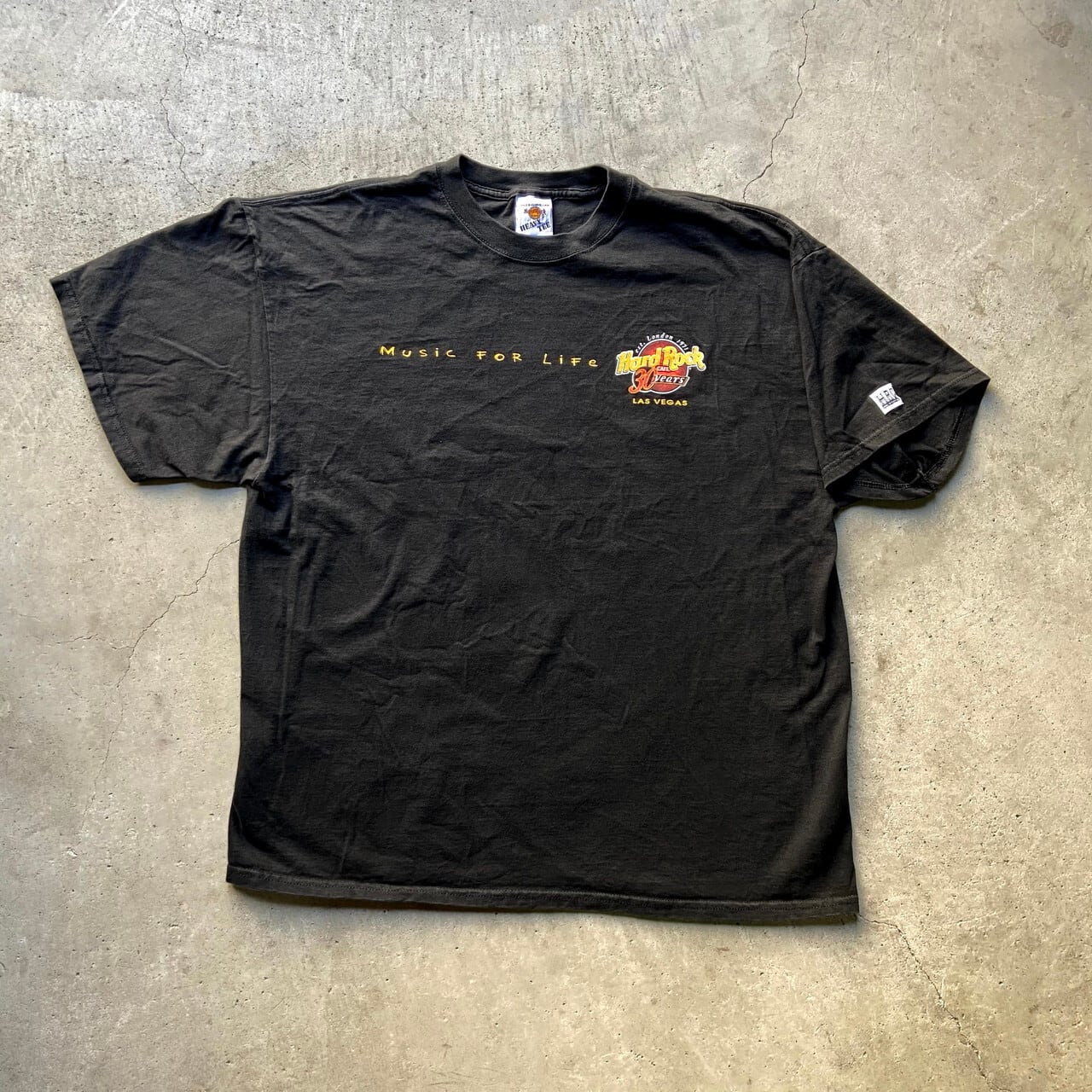 ハードロックカフェ Tシャツ クルーネック ラスベガス XL 黒 綿日本3L 