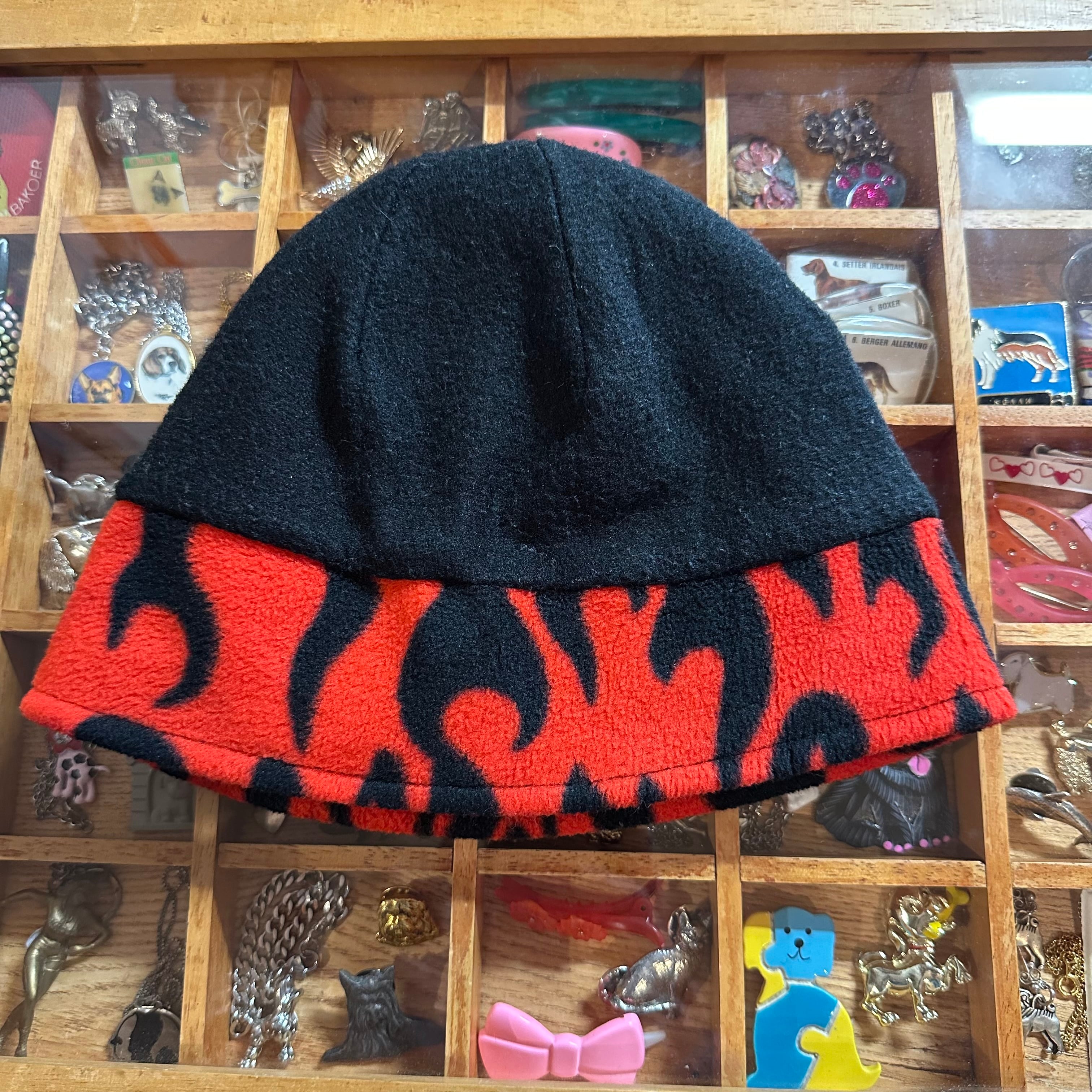 00's L.L.Bean fire pattern fleece hat | nitako