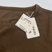 Mademoiselle NON NON タグ付き コットン 鹿の子 半袖Tシャツ L/ブラウン