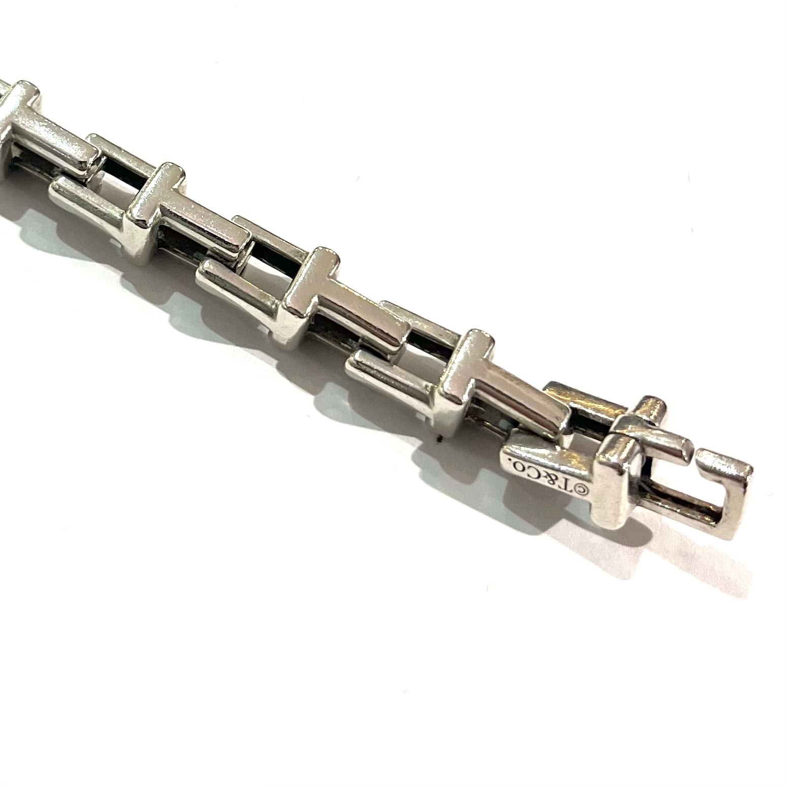 激レア【TIFFANY&CO. 】2095 Tモチーフ リンクシルバーブレスレット
