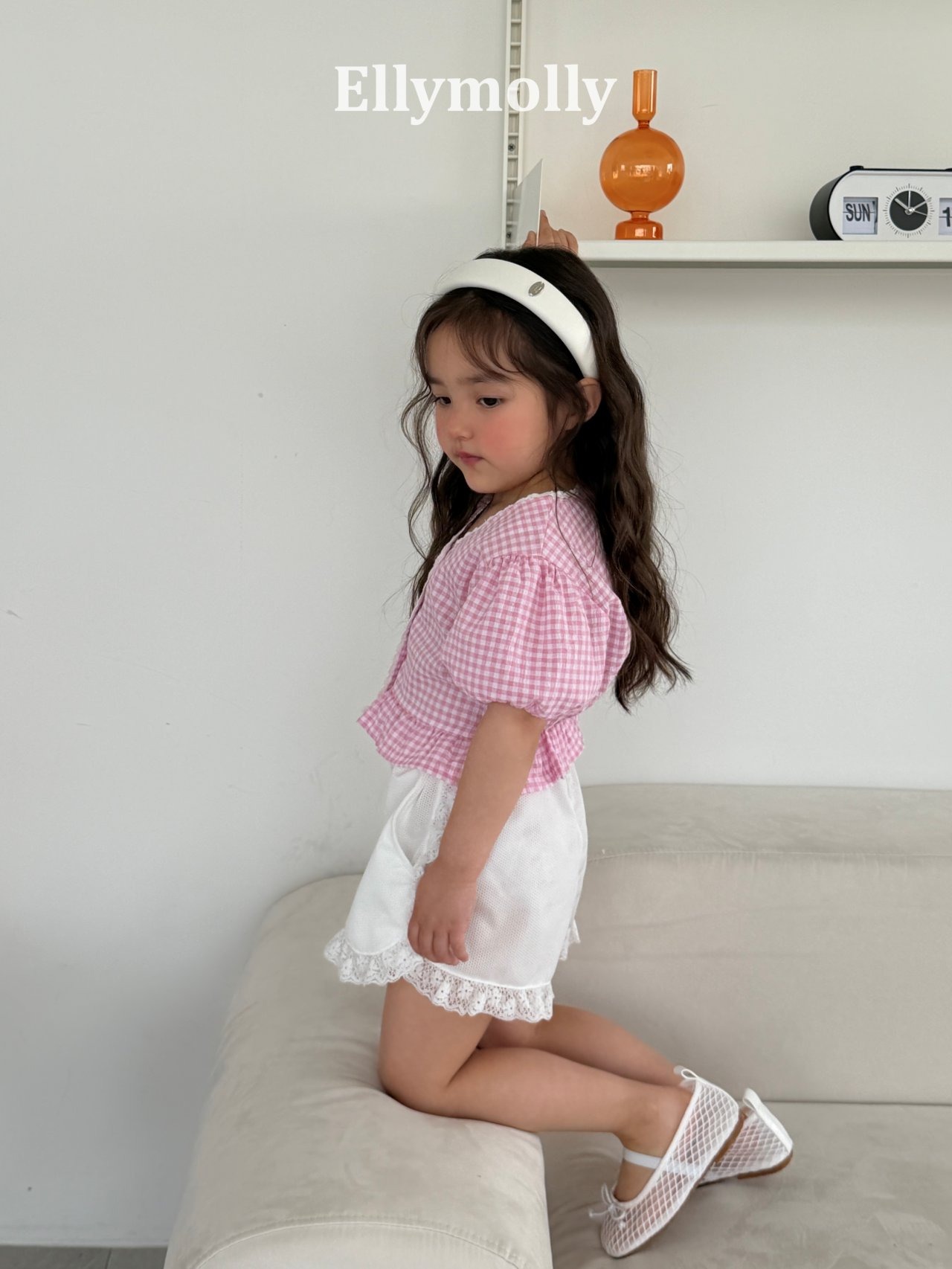 [ELLYMOLLY] Mesh Frill Shorts / [엘리몰리] 메쉬프릴반바지