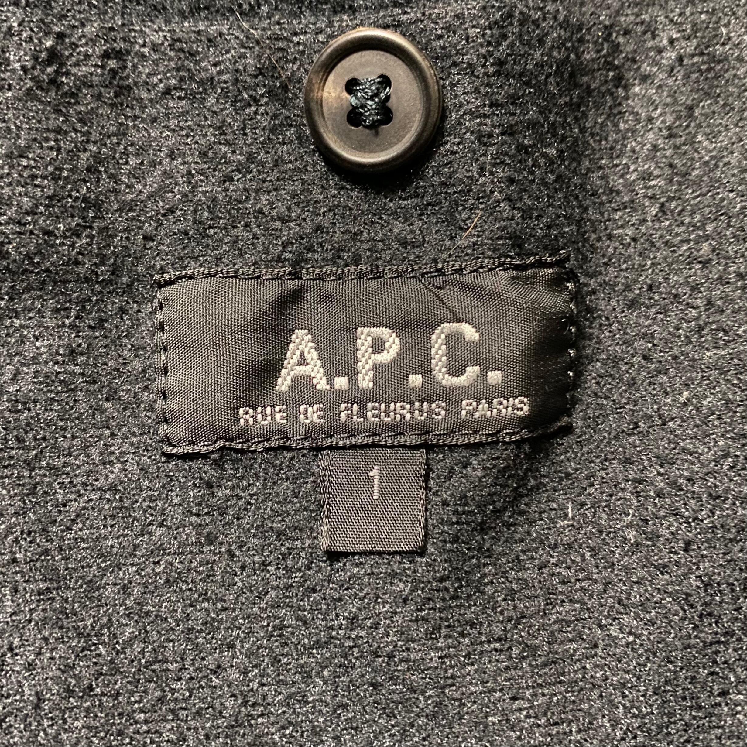 vintage A.P.C. black moleskin coat | NOIR ONLINE