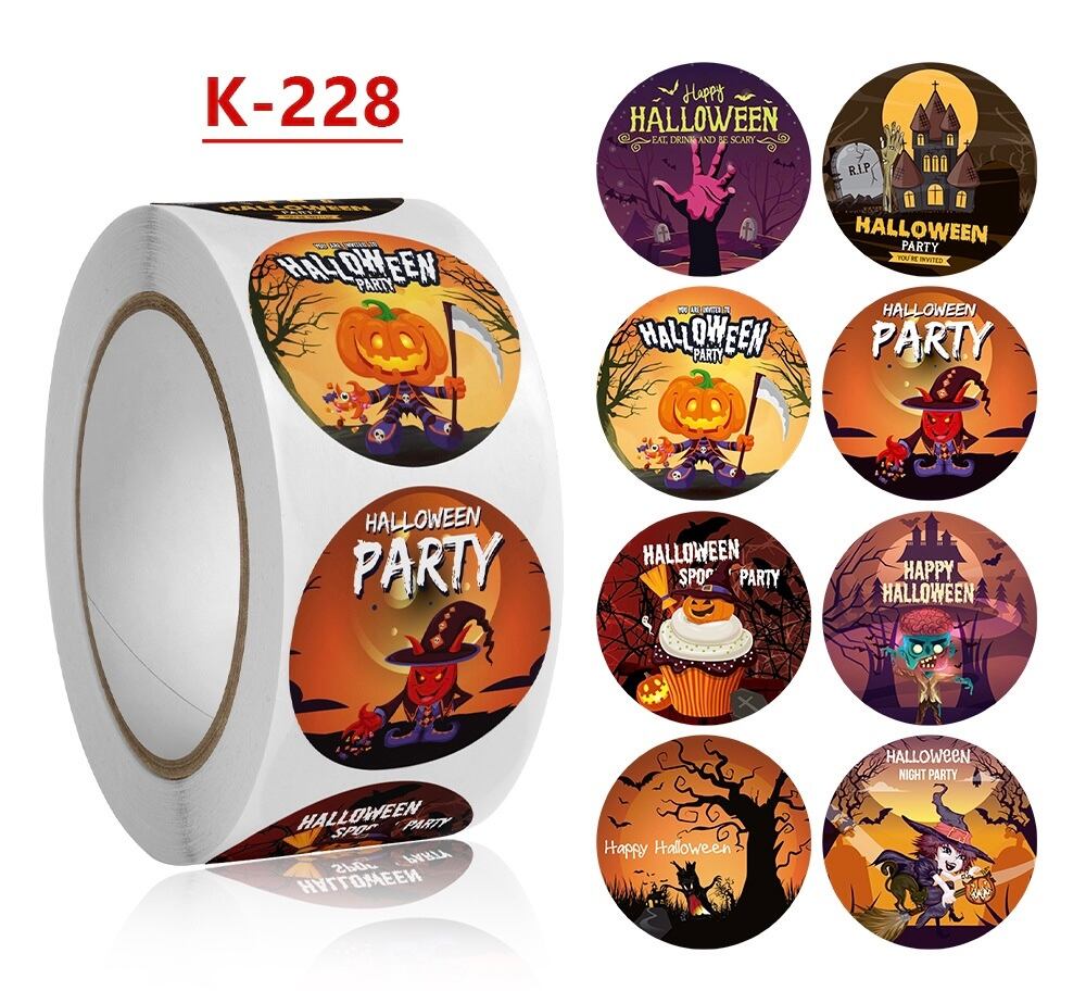 ハロウィン 丸型 可愛い ハロウィン シール ステッカー ギフトシール