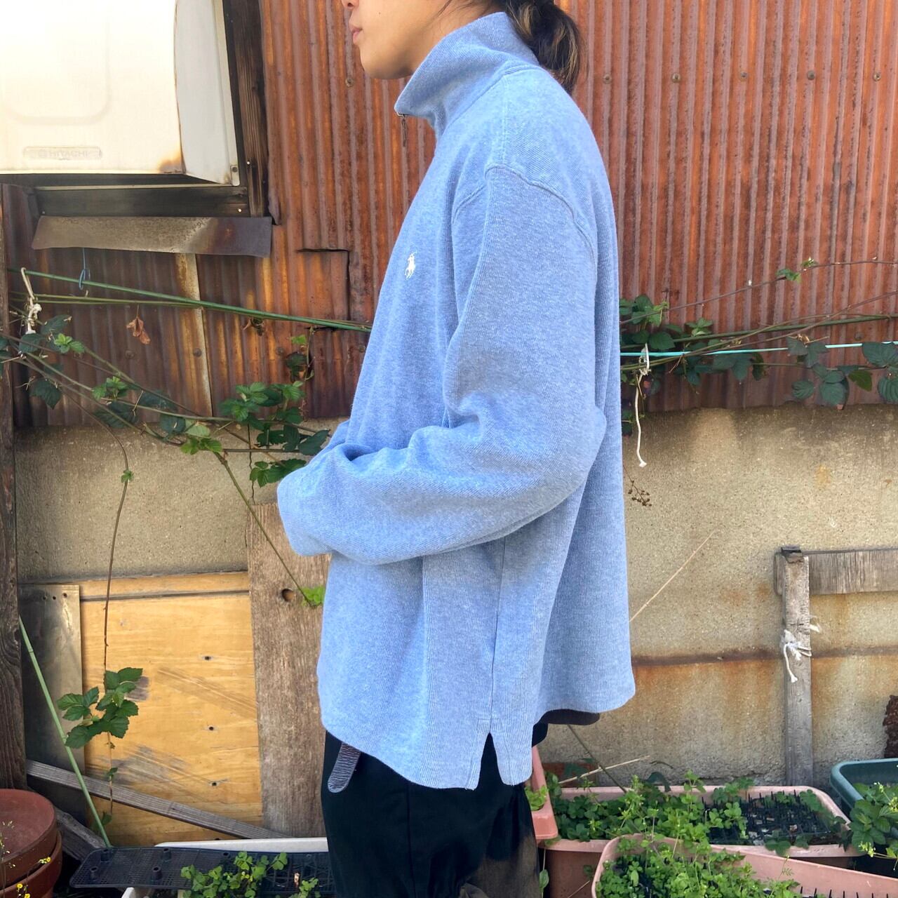 ポロバイラルフローレン ハーフジップスウェット メンズXXL 古着 Polo