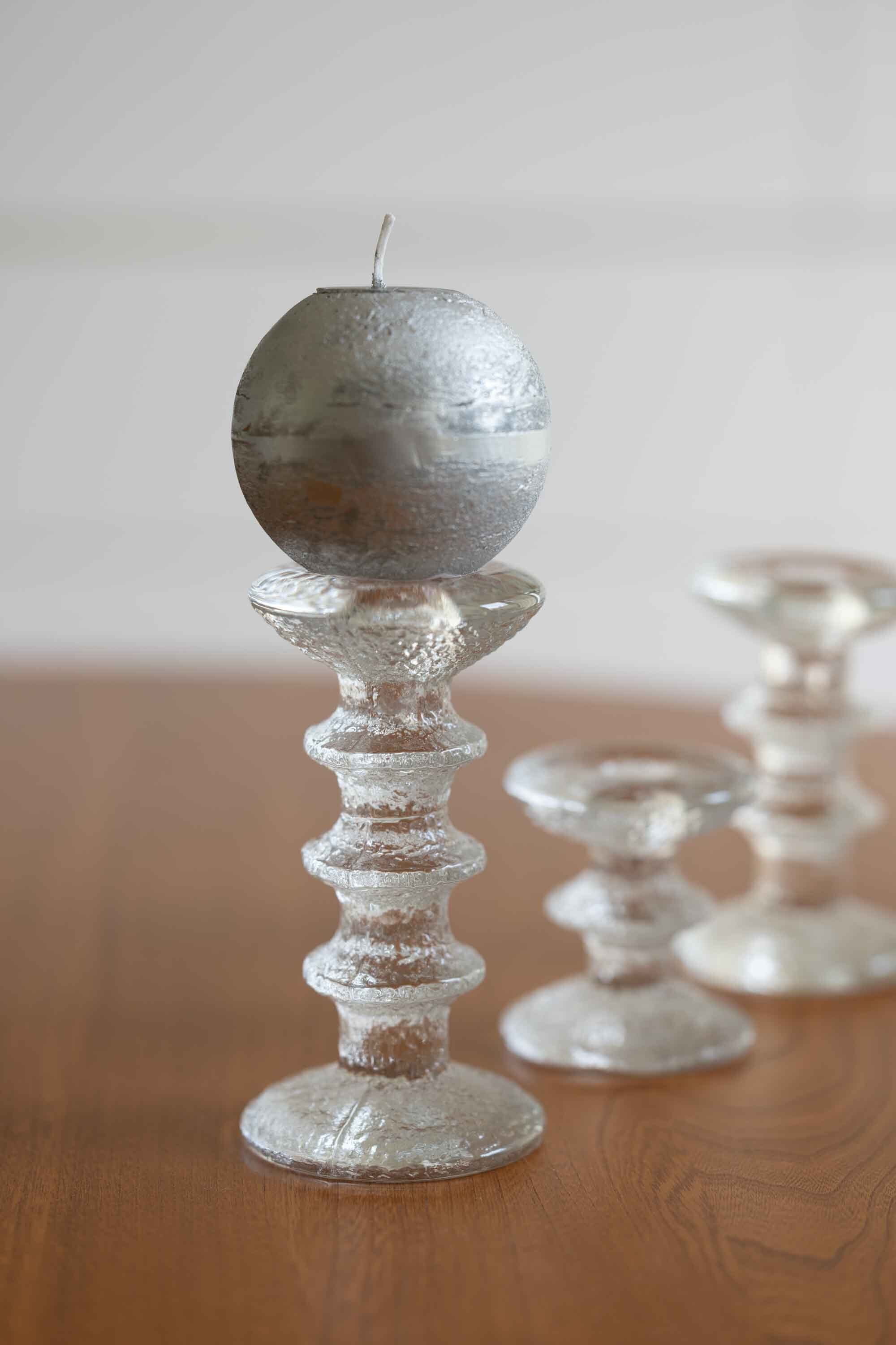 イッタラ (iittala) Finland キャンドルホルダー Festivo(ラテン語で祝祭や休日の意)ティモ サルパネヴァ (Timo Sarpaneva) デザイン1966年 キャンドルホルダー 3リング