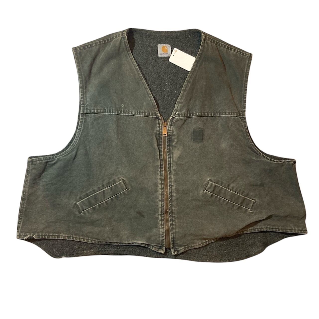 E270】carhartt duck vest mos green made in USA/ カーハート E270】carhartt duck vest mos green made in USA/ カーハート