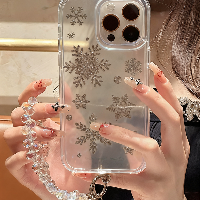 Christmas冬の雪花iPhoneケース