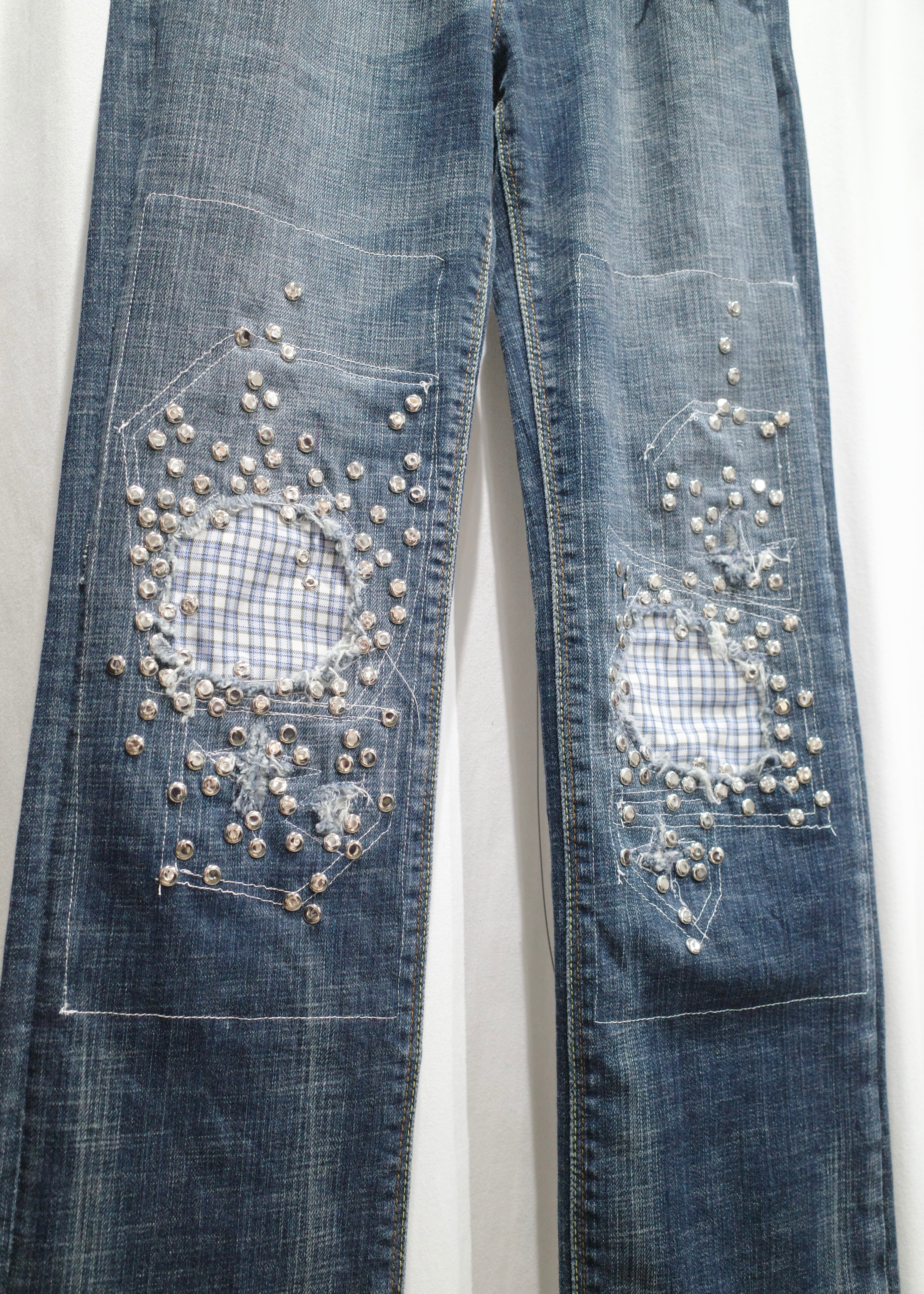 HANNAH CREAK デニム ストレートパンツ スタッズ archive HANNAH CREAK Studded Denim Pants | HOME